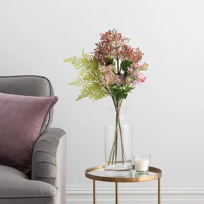 Dunelm Hellebore and Fern Letterbox Bouquet Pink