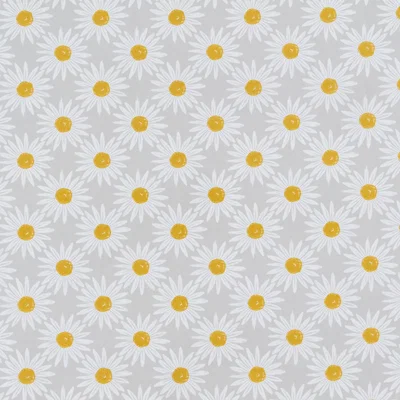 Dunelm By the Metre Daisy PVC Grey Grey