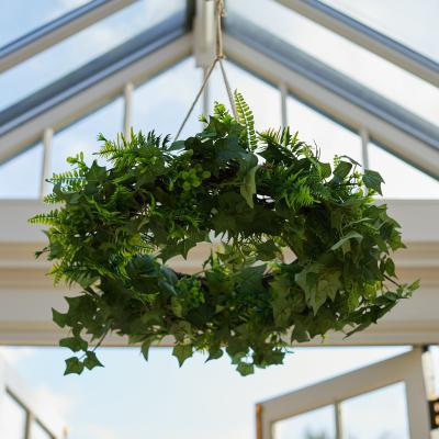 Dunelm Churchgate Foilage Hanging Wreath Pendant Green