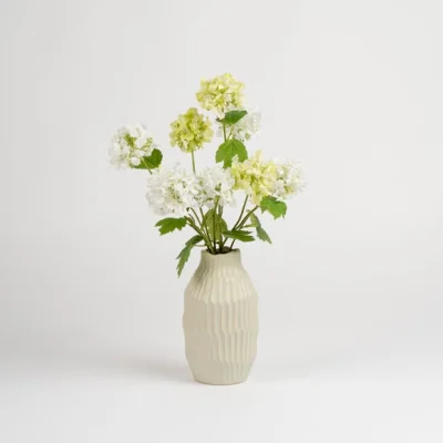 Dunelm Artificial Snowball Arrangement in Ceramic Vase