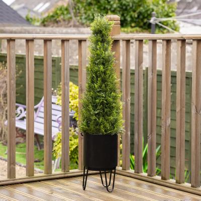 Dunelm Artificial Cedar Topiary in Footed Pot Green