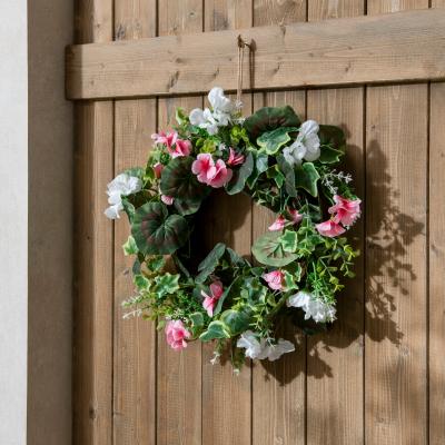 Dunelm Pink Pansy Wreath 40cm Pink