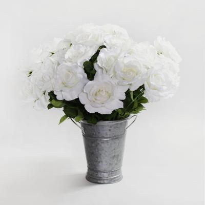Dunelm 6pk Artificial Rose Cream Bush 53cm Cream (Natural)