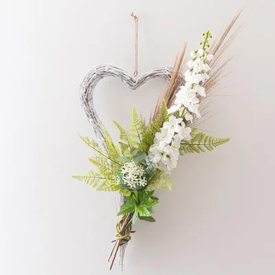 Dunelm Oversized Rattan Heart White