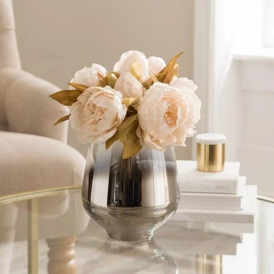 Dunelm Artificial Dried Look Cream Peony Bundle