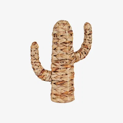 Dunelm Water Hyacinth Cactus Ornament Brown