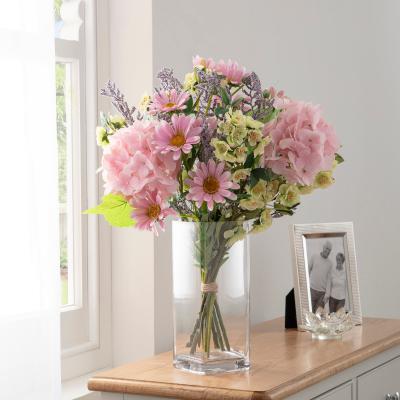 Dunelm Florals Forever Freya Hydrangea Luxury Bouquet Pink 63cm Pink, Green and Yellow