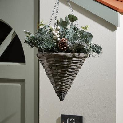 Dunelm 3ft Boho Noel Hanging Tree Basket Green