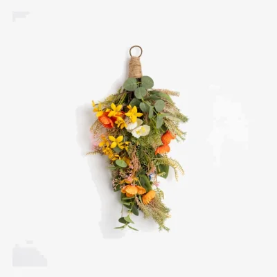 Dunelm Artificial Rustic Forsythia Poppy Swag