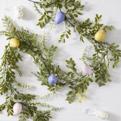 Dunelm Easter Egg Floral Garland Multi Coloured