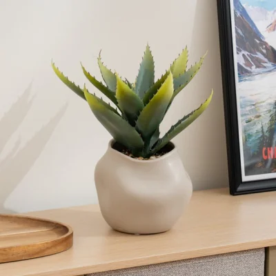 Dunelm Artificial Aloe in Ceramic Pot