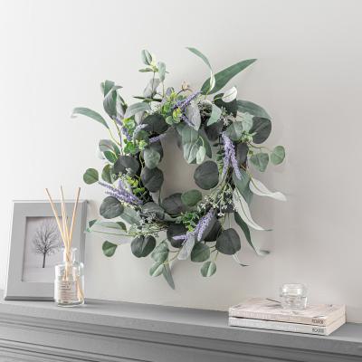 Dunelm Artificial Lavender Wreath 40cm Green
