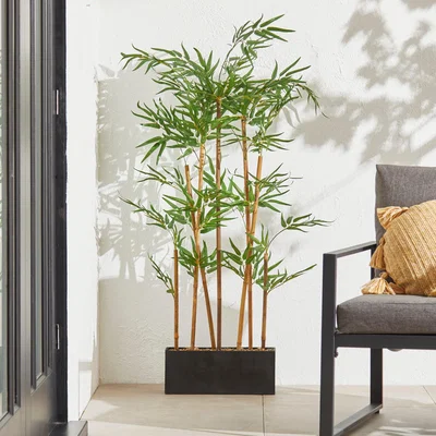 Dunelm Bamboo Trellis Potted Divider Green