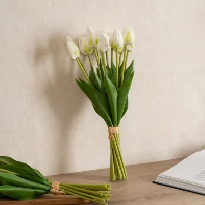 Dunelm Artificial White Tulip Bundle