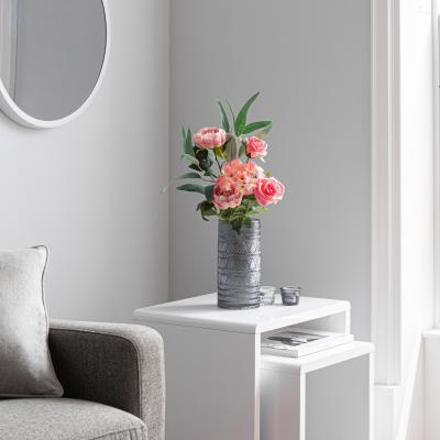 Dunelm Florals Forever Pink Rose and Hydrangea Bouquet Pink