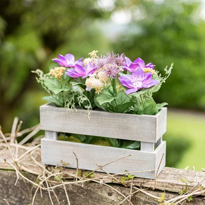 Dunelm Large Wild Floral Crate Purple/Green