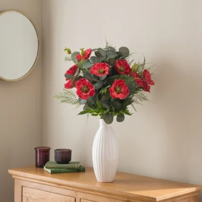 Dunelm Artificial Ava Red Poppy Bouquet
