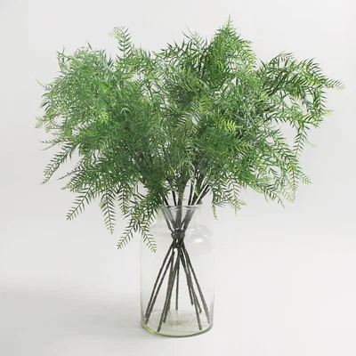 Dunelm Pack of 12 Artificial Fern Green Spray 80cm Green