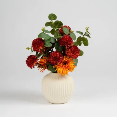 Dunelm Chrysanthemum and Eucalyptus Arrangement