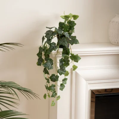 Dunelm Artificial Trailing Ivy in Black Plant Pot