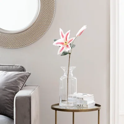 Dunelm Tiger Lily Stem, 70cm Pink