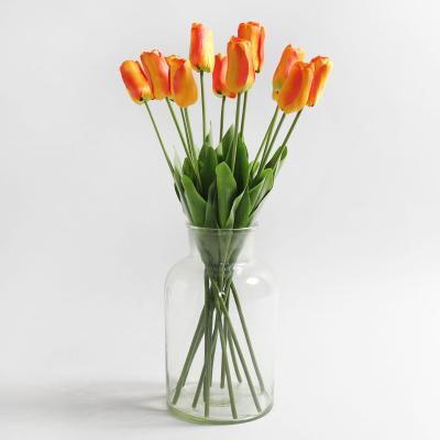 Dunelm Pack of 12 Artificial Tulip Orange Stem 60cm