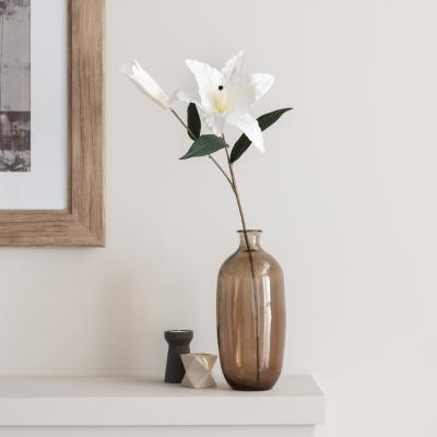Dunelm Artificial Tiger Lily White Spray 70cm White