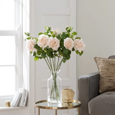 Dunelm Artificial Champagne Rose Spray