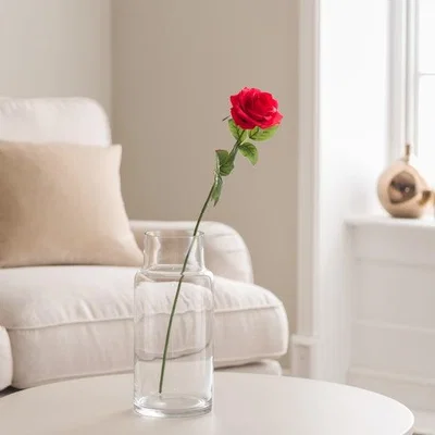 Dunelm Artificial Red Rose Stem