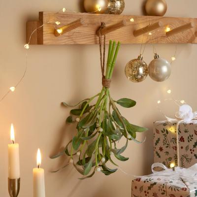 Dunelm Mistletoe Bundle with Loop 33cm Green