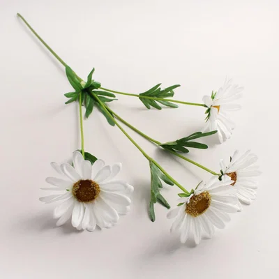Dunelm Artificial Daisy White Single Spray 72cm Cream