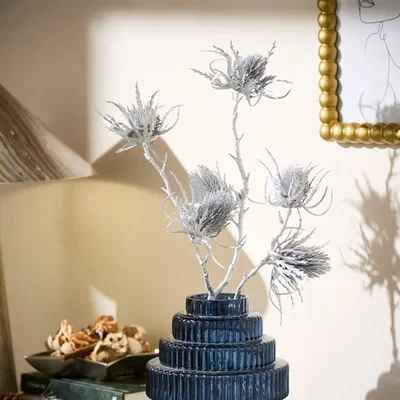 Dunelm Artificial Silver Thistle Spray