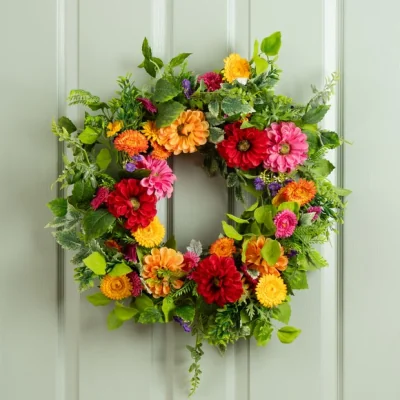 Dunelm Artificial Multi Floral Wreath