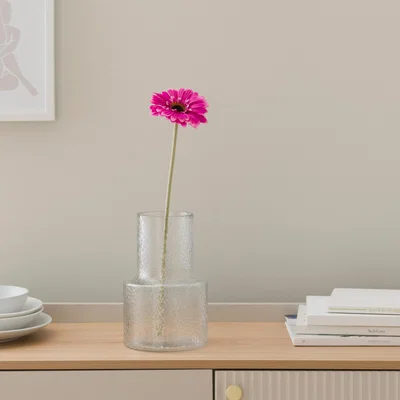 Dunelm Artificial Hot Pink Gerbera Stem Pink