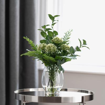 Dunelm Artificial Allium and Foliage in Vase Green