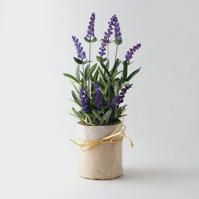 Dunelm Artificial Lavender Purple in Jute Sack 41cm Purple
