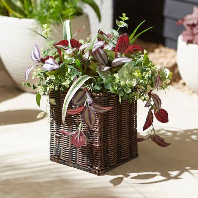 Dunelm Artificial Tropical Arrangement in Brown Trough MultiColoured