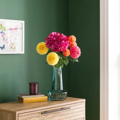 Dunelm Artificial Pink Hydrangea & Ball Dahlia Bouquet