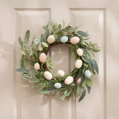 Dunelm Artificial Pastel Easter Egg Wreath
