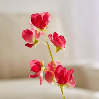 Dunelm Small Artificial Sweet Pea Stem Hot Pink