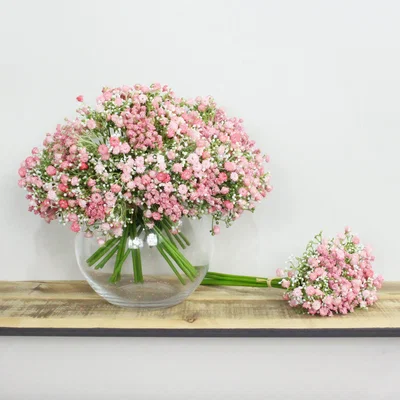 Dunelm Artificial Gypsophila Bundle 6 Pack Pink Pink