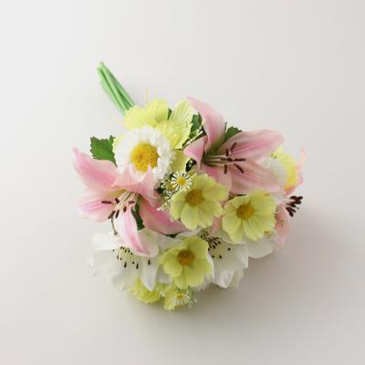 Dunelm Artificial Clematis Lily Daisy Multi Bouquet 30cm MultiColoured