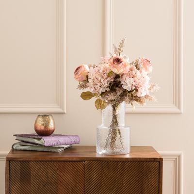 Dunelm Artificial Dried Pink Peony Bouquet Pink