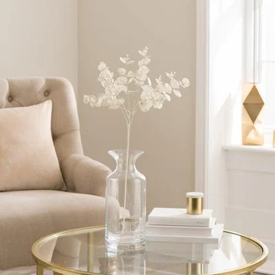 Dunelm Artificial Cream Metallic Eucalyptus Stem