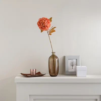 Dunelm Artificial Dried Pink Peony Stem Pink