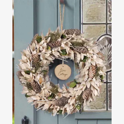 Dibor Personalised Islington Natural Wreath 40cm