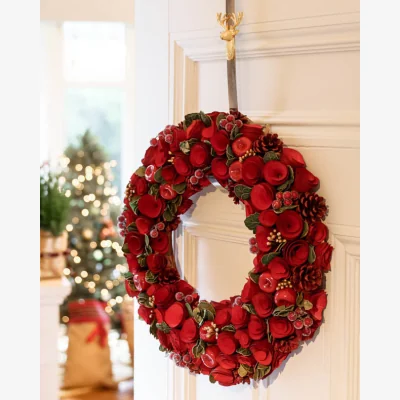 Dibor Extra Large Christmas Roses Indoor Wreath