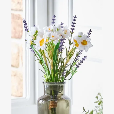 Dibor Faux Lavender and Narcissus Bunch