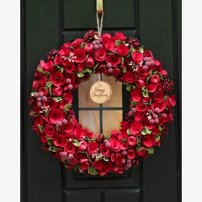 Dibor Personalised Extra Large Red Roses Wreath