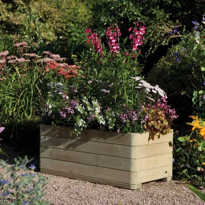 Furniture123 Rectangular Wooden Garden Planter - Rowlinson Marberry